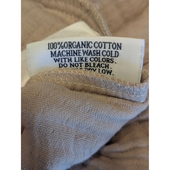 Quince- 100% Organic Airy Cotton Gauze Duvet Cover Set 3PC Dune Size Queen -NEW- - Picture 6 of 8